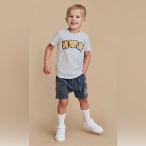 Huxbaby Vintage Black Slouch Shorts